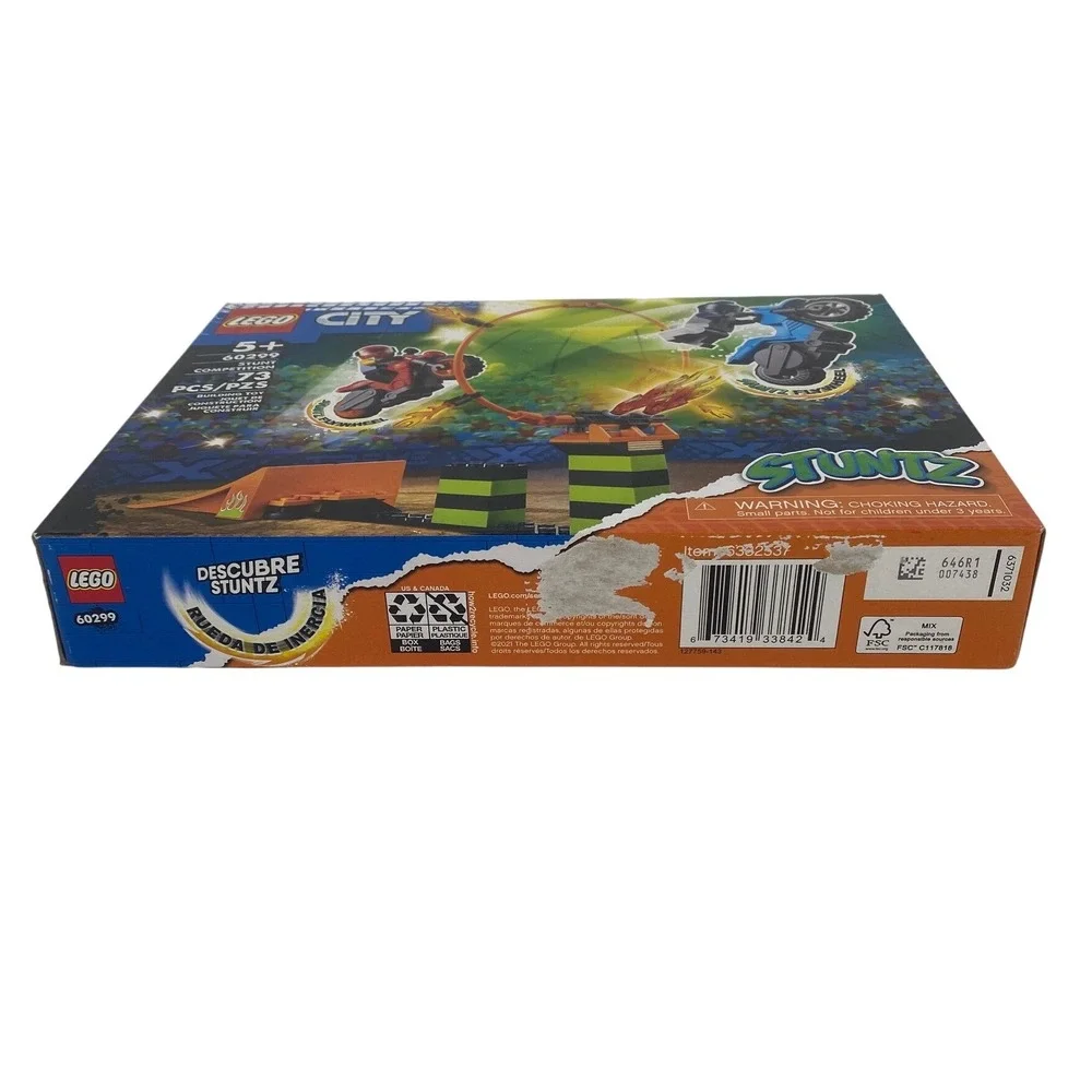 LEGO City Stunt Competition 60299 Kids Set Blue Red New Sealed Box Damage 73 Pcs